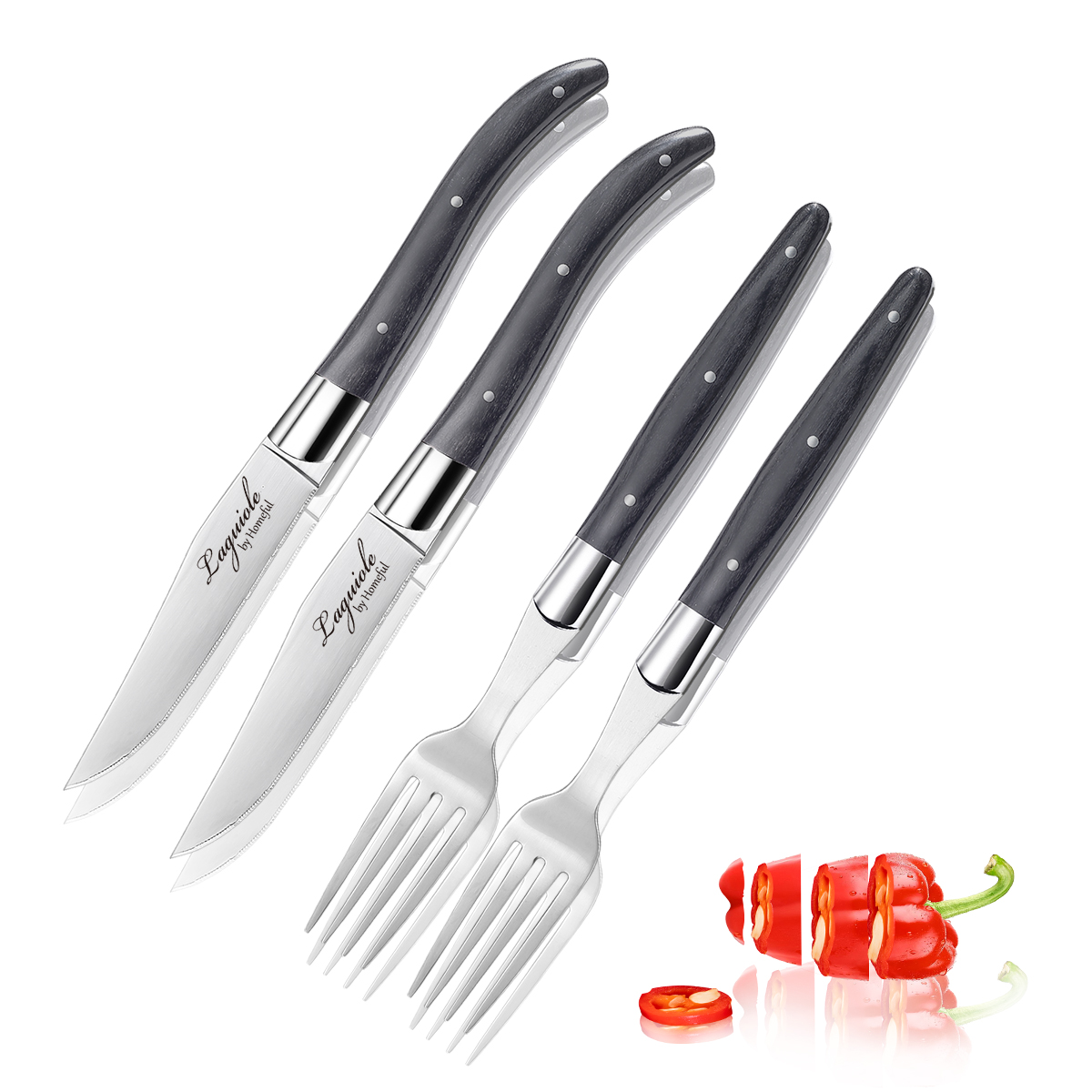Homeful 4 Pieces Laguiole Table Cutlery Set With Gift Box