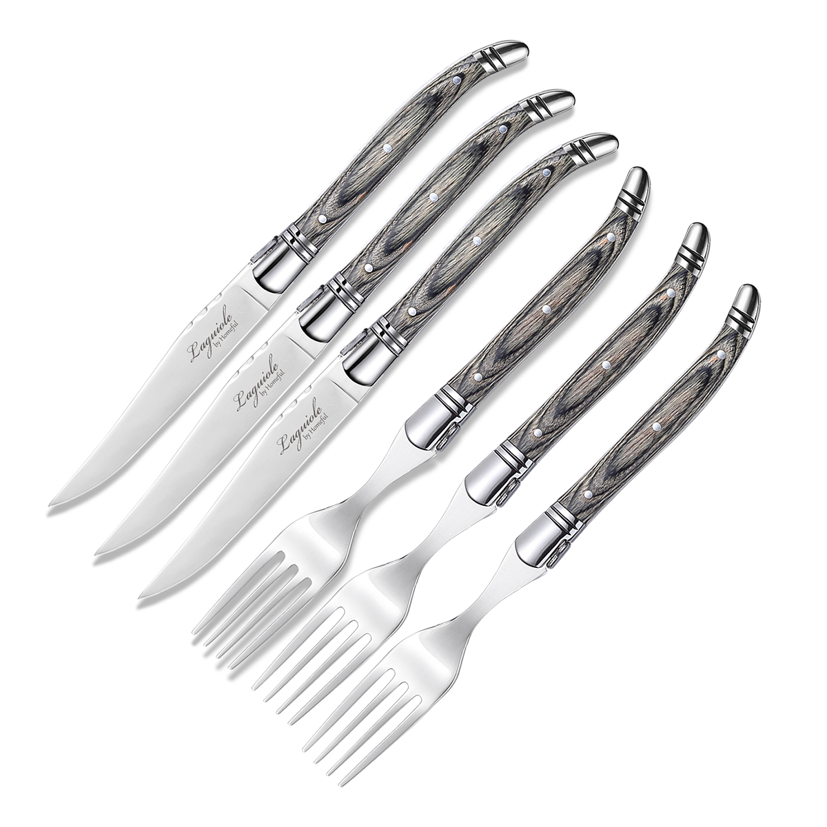 Homeful 4 Pieces Premium Laguiole Flatware Set