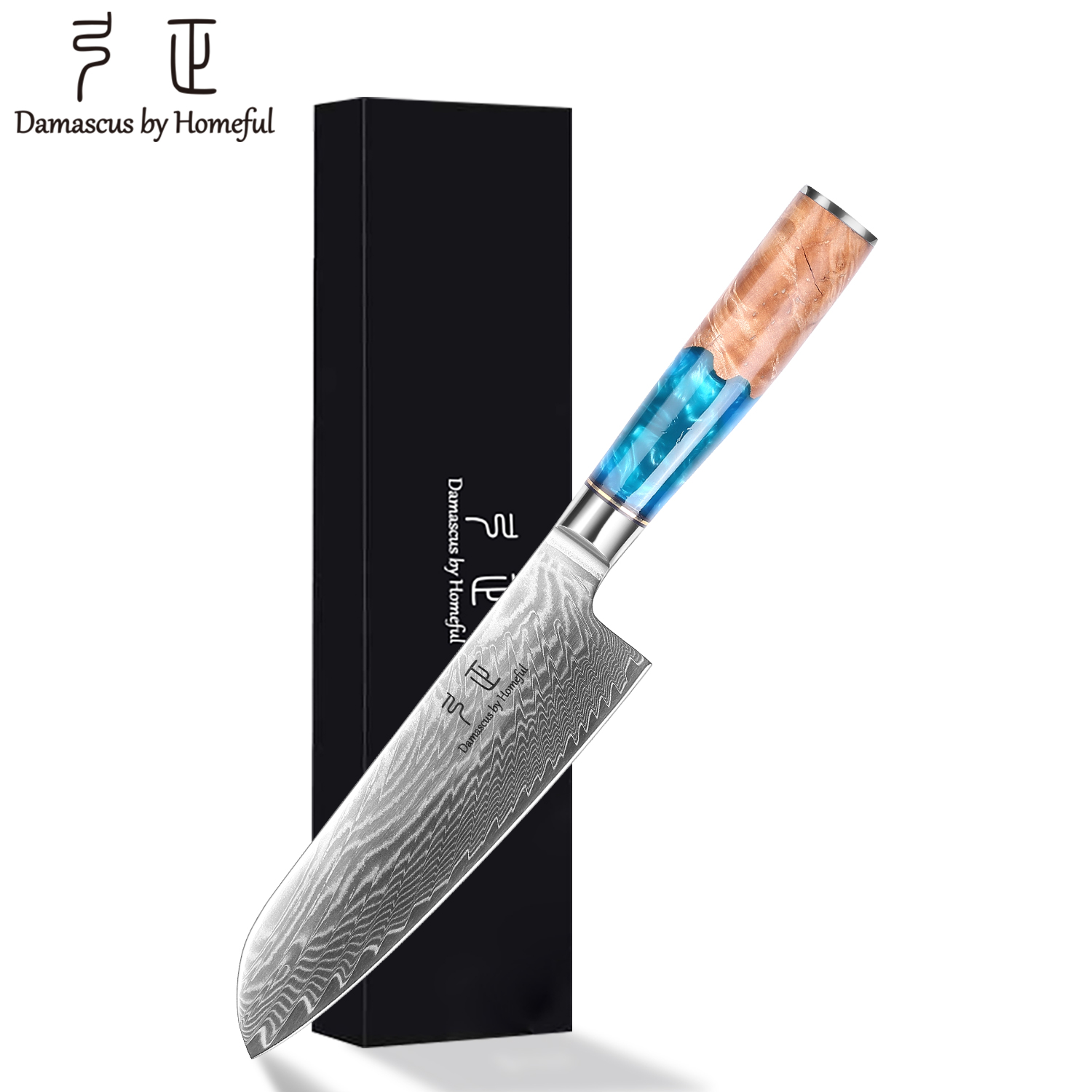 Homeful 5 Pieces Damascus Steel Knife Set