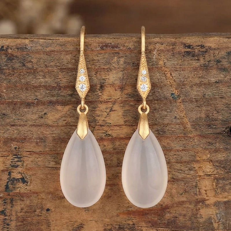 Vintage Moonstone Drop Earrings