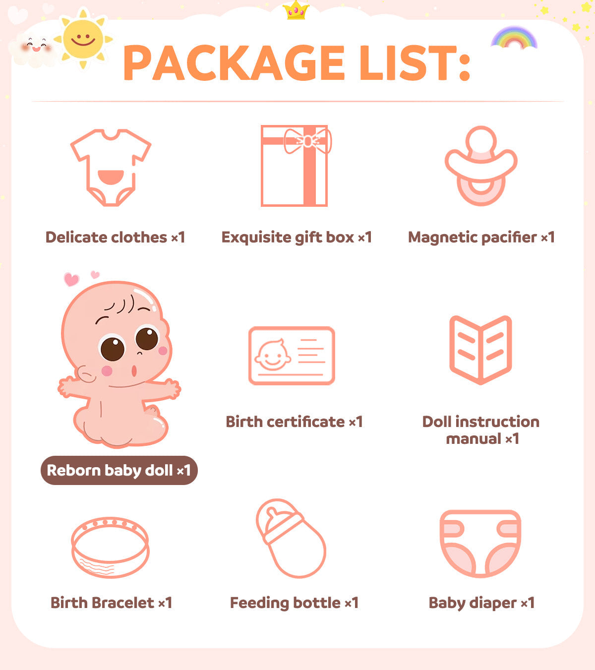 Realistic Reborn Baby Dolls - 17/20/22 Inch Weighted Newborn Girl & Boy with Gift Box, for Ages 3+