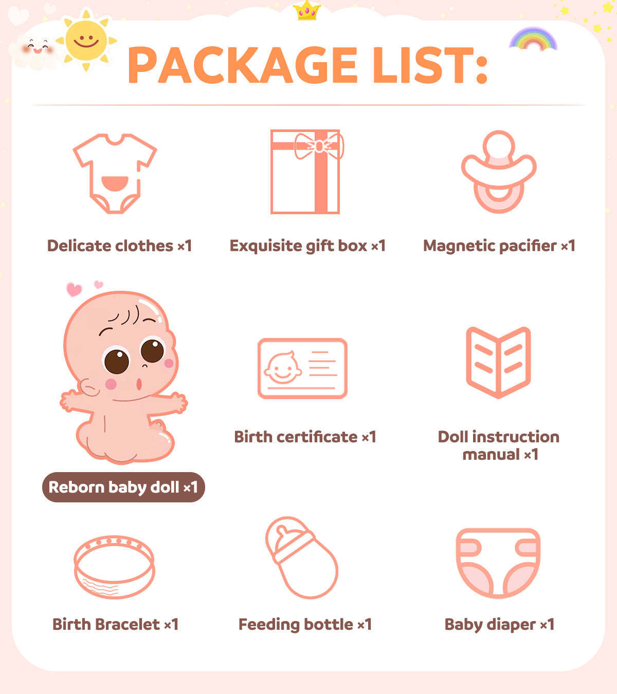 Realistic Reborn Baby Dolls - 17/20/22 Inch Weighted Newborn Girl & Boy with Gift Box, for Ages 3+