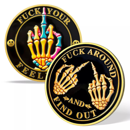Funny Middle Finger F**k Challenge Coin