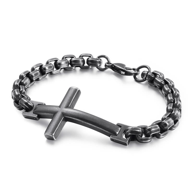 FREE Today: Multicolor Minimalist Cross Bracelet with Sleek Lines and Faithful Soul