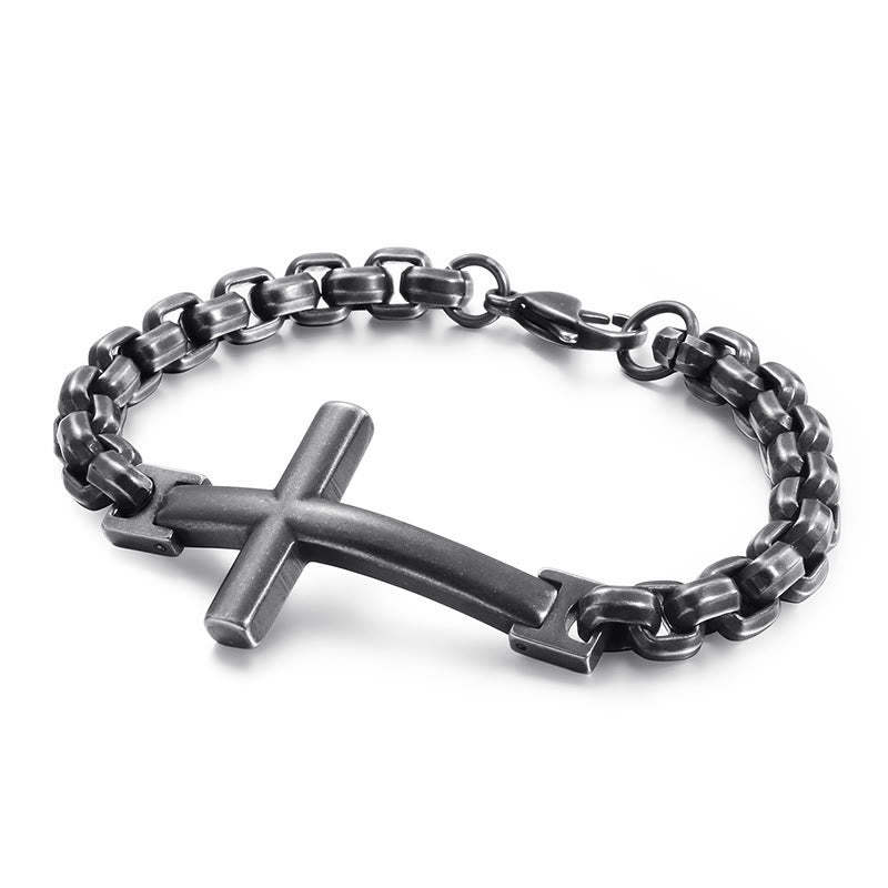 FREE Today: Multicolor Minimalist Cross Bracelet with Sleek Lines and Faithful Soul