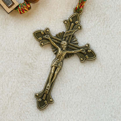 FREE Today: 2026 New Year Wooden Rosary: Colorful Cotton Cord Faith Design