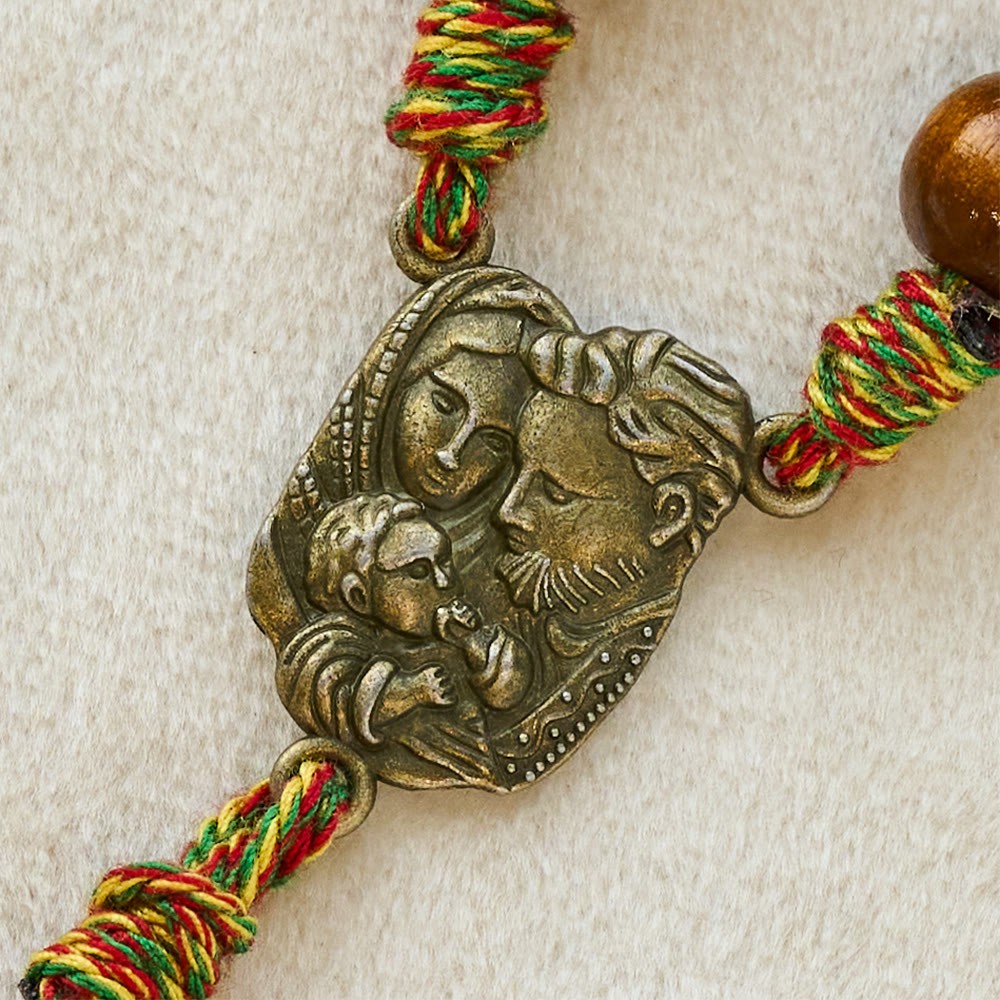 FREE Today: 2026 New Year Wooden Rosary: Colorful Cotton Cord Faith Design