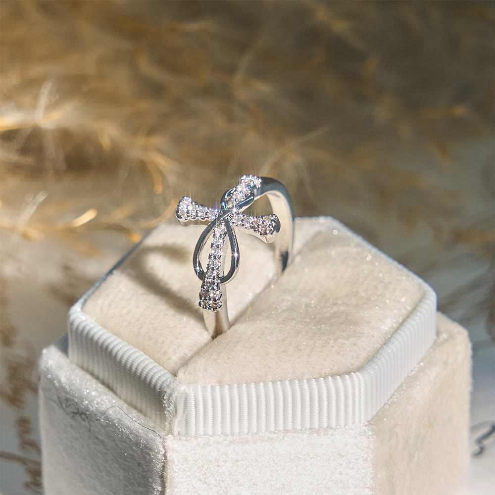  Golden/Silver Mobius Cross Ring Carry His Grace in Daily Wear