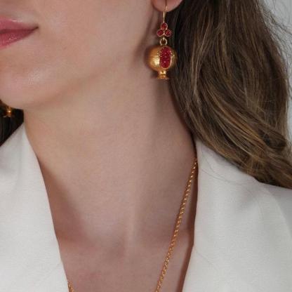 Vintage Pomegranate Design Earrings