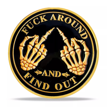 Funny Middle Finger F**k Challenge Coin
