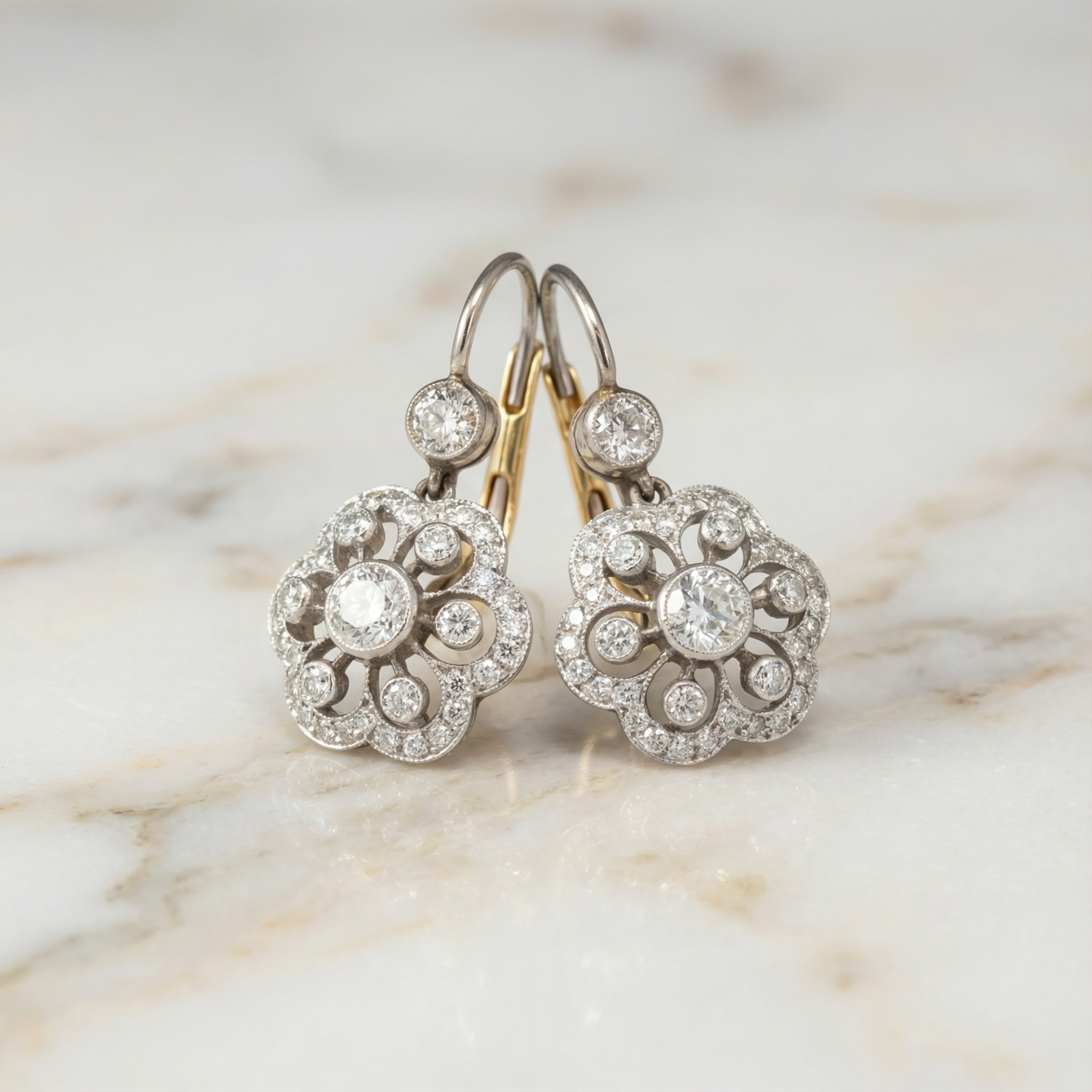 Vintage Crystal Mandala Earrings