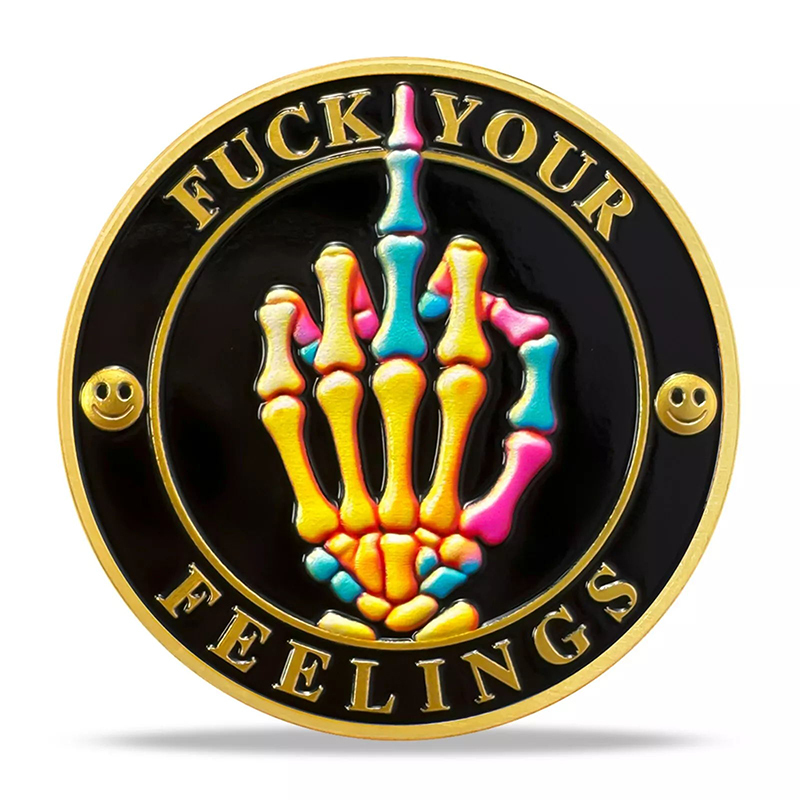 Funny Middle Finger F**k Challenge Coin