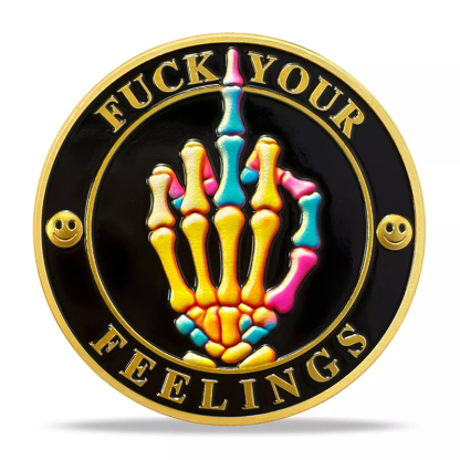Funny Middle Finger F**k Challenge Coin