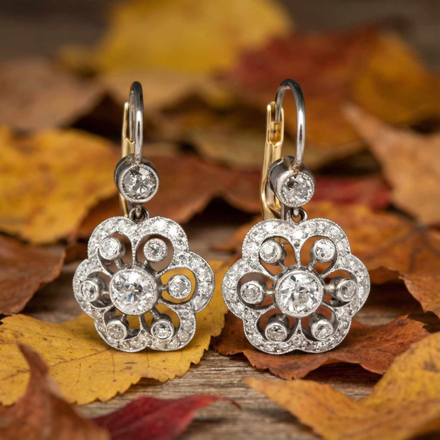 Vintage Crystal Mandala Earrings