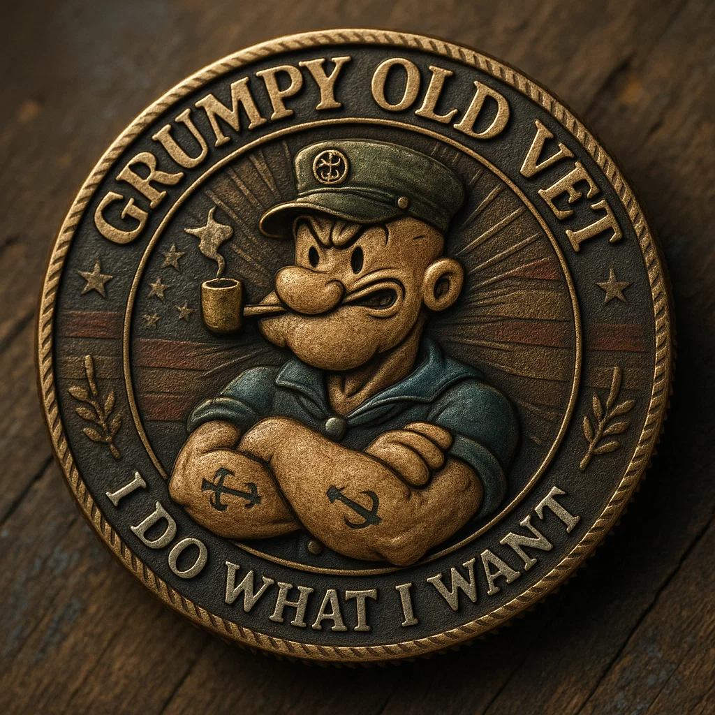 🏆Flash Sale 60% OFF - 🇺🇸Grumpy Old Vet – United States Veteran Commemorative Coin