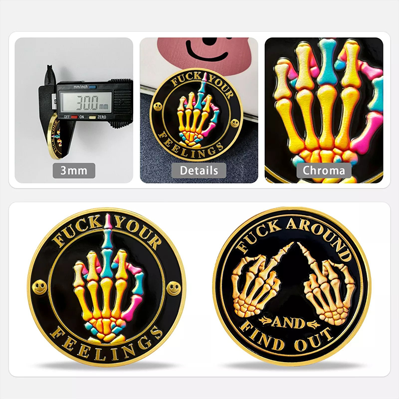 Funny Middle Finger F**k Challenge Coin