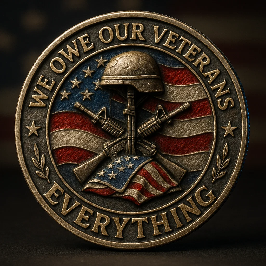 🏆Flash Sale 60% OFF - ⚔️ "We Owe Our Veterans" Commemorative Coin – Honor, Duty, and American Gratitude 🇺🇸