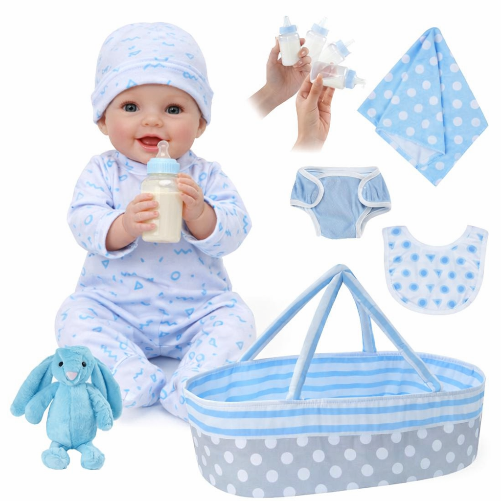 Realistic Reborn Baby Dolls 17/20/22 Inch Soft Weighted Body Lifelike Newborn Doll Girl & Boy with Gift Box for Kids Age 3+