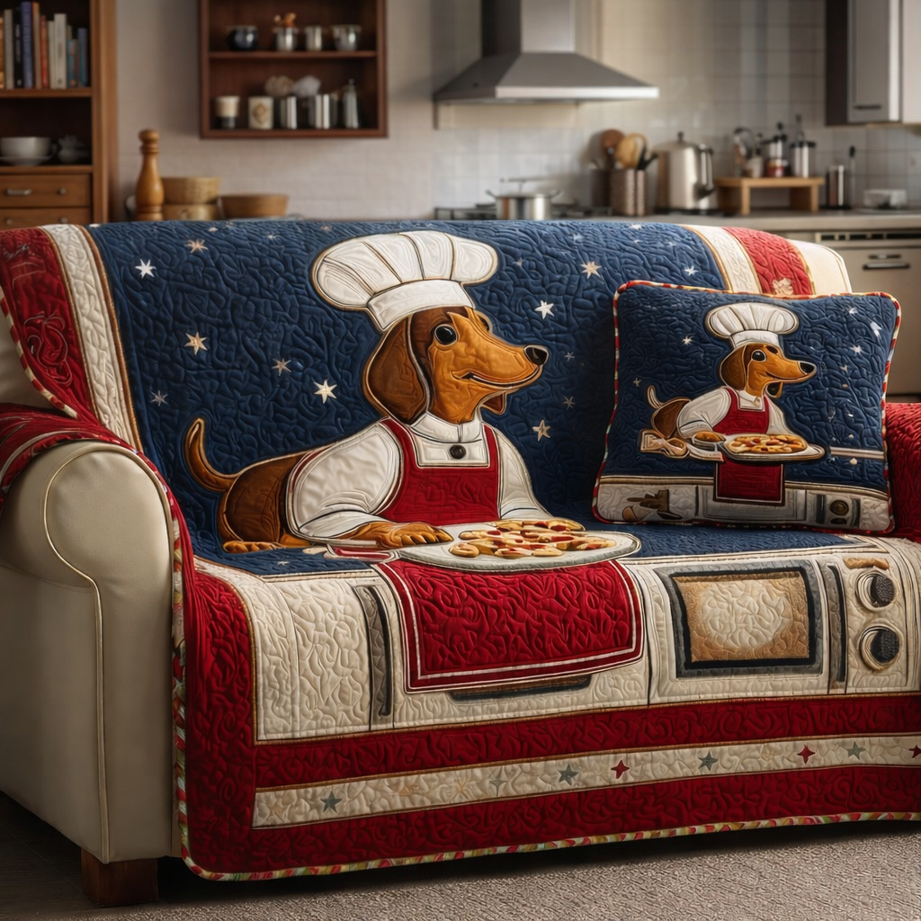 Baker Pup Quilted Sofa Cover GFTOQM1121