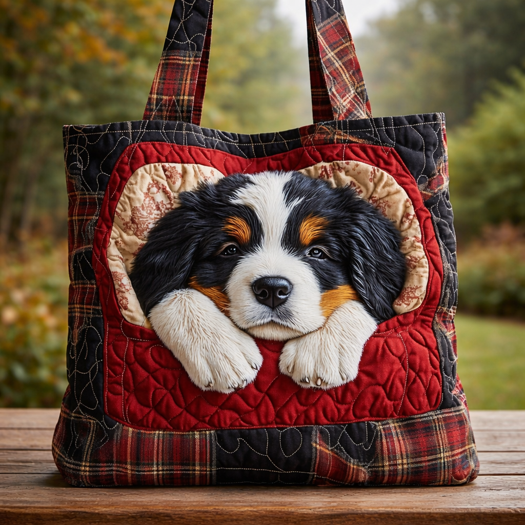 Bernese Mountain Quilted Tote Bag GFTOMA5379