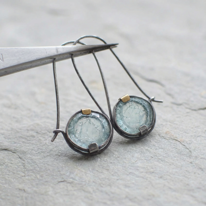 Vintage Ocean Crystal Earrings