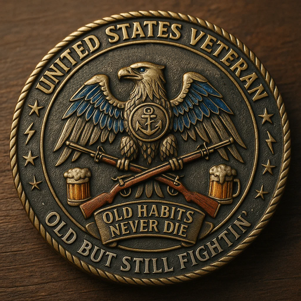 🏆Flash Sale 60% OFF - 🇺🇸Grumpy Old Vet – United States Veteran Commemorative Coin