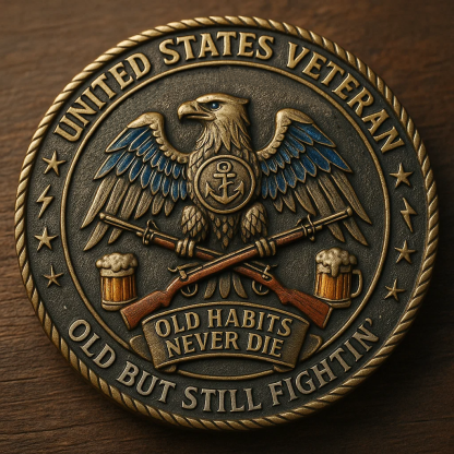 🏆Flash Sale 60% OFF - 🇺🇸Grumpy Old Vet – United States Veteran Commemorative Coin