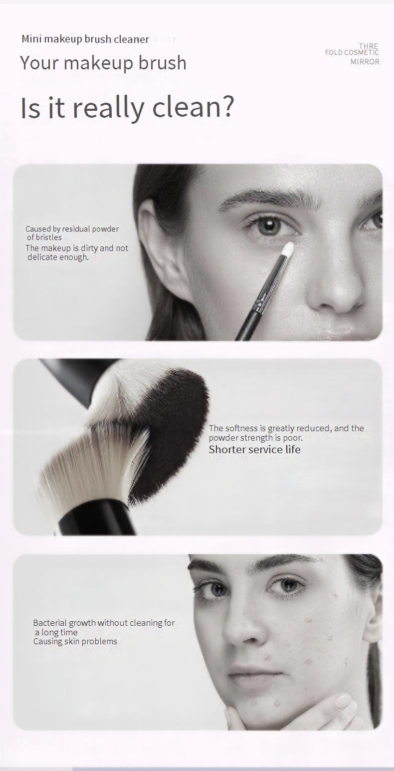 Multifunctional makeup brush cleaner