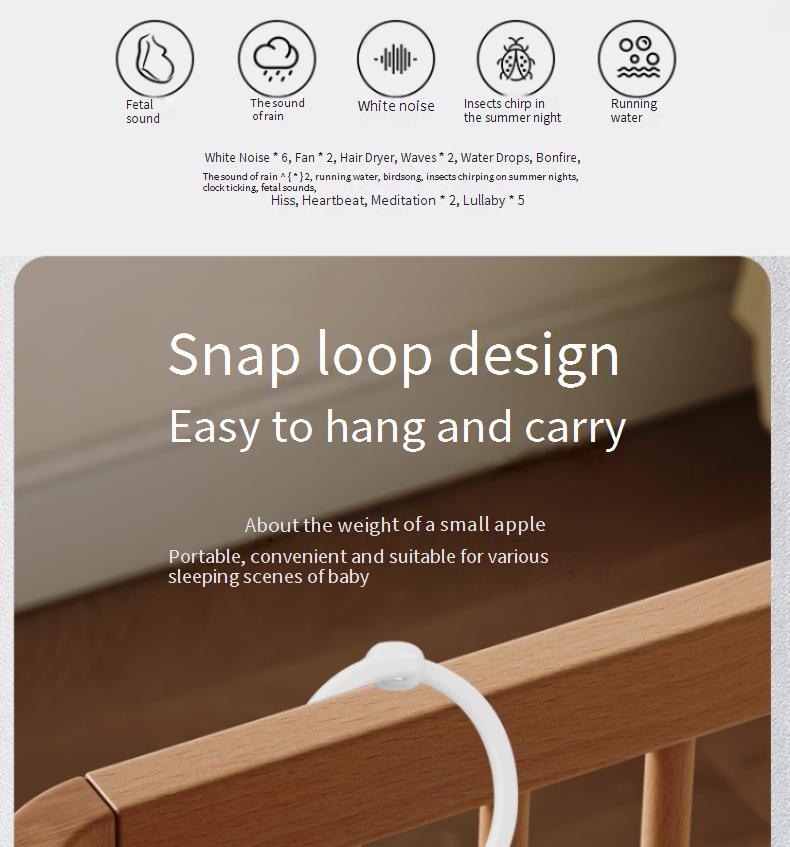 White Noise Machine Portable Sleep Aid for Soothing Babies