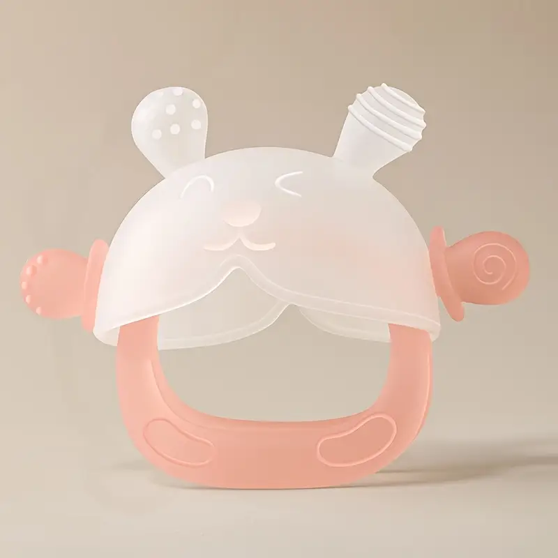 Teething Ring Baby Food-Grade Rabbit Full Set Hand-Washable Liquid Silicone Pacifier Teether Toy