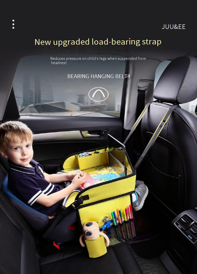Children's soothing toy tray, car back seat baby entertainment tool, cartoon car folding table