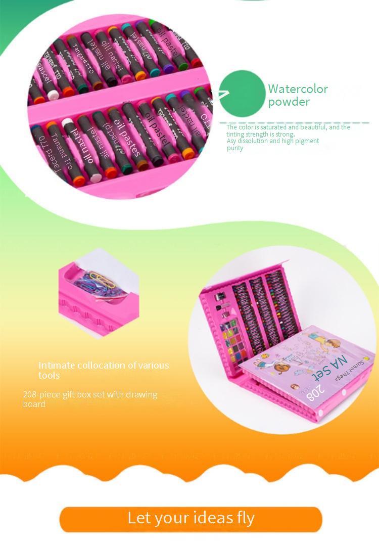 208 Painting and Stationery Watercolor Pen Drawing Set