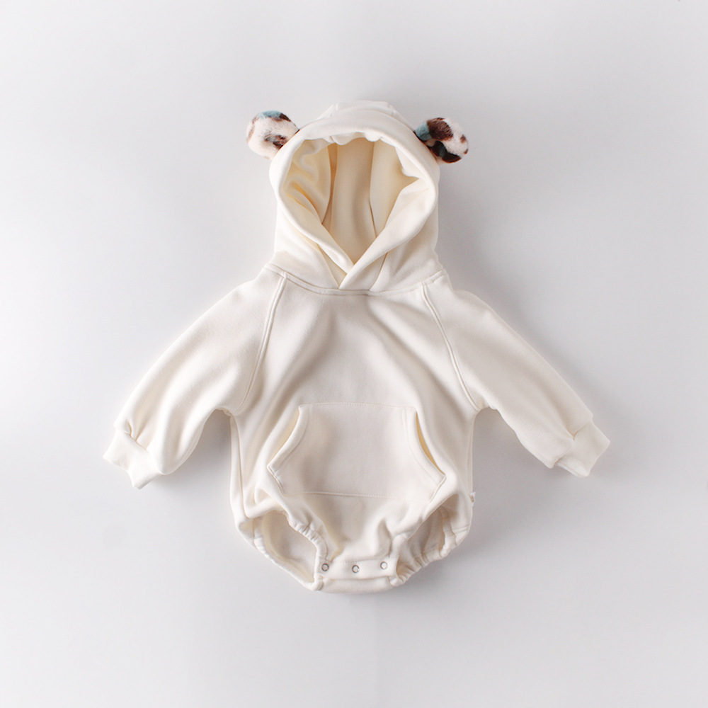 Plush-Eared One-Piece Romper