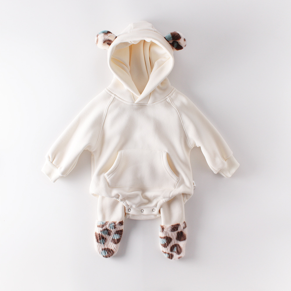 Plush-Eared One-Piece Romper