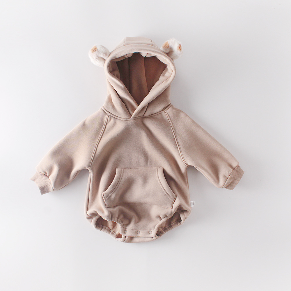 Plush-Eared One-Piece Romper