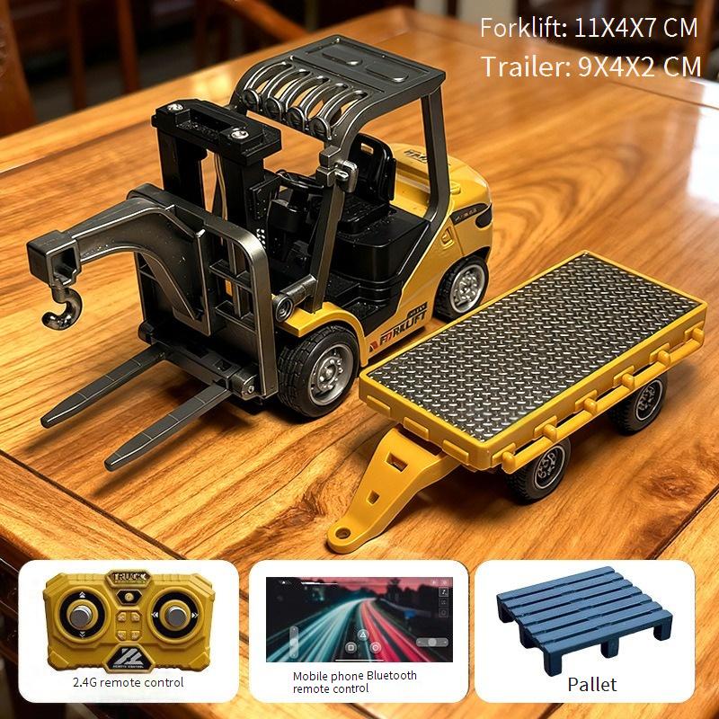 Mini Desktop Alloy Remote-Controlled Forklift