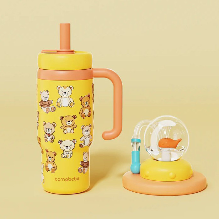 Whale-shaped sippy cup for babies