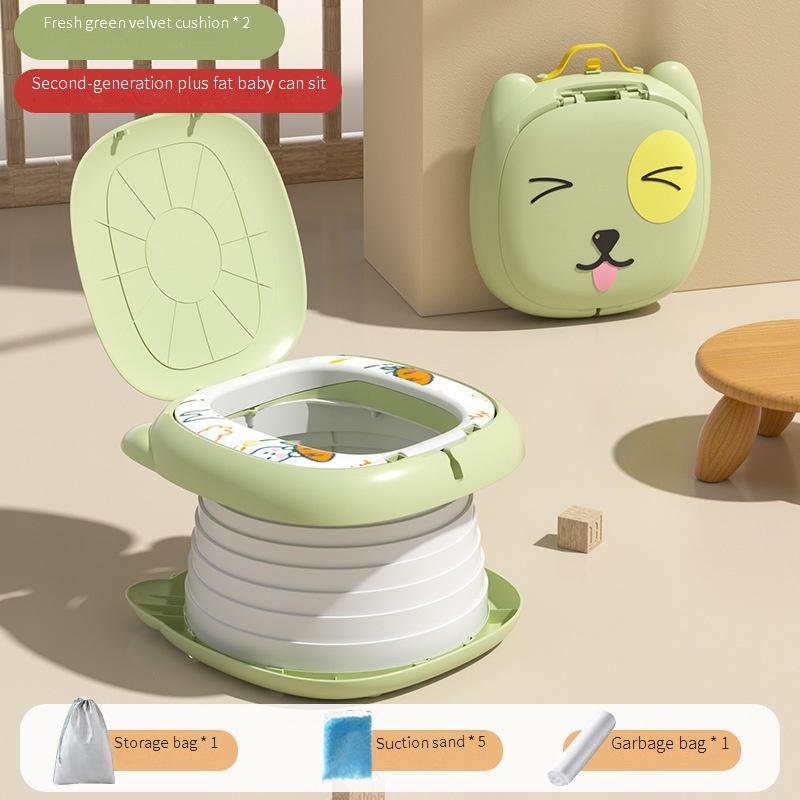 Children's Car-Mounted Folding Toilet Outdoor Camping Emergency Gadget Travel Portable Potty for Kids