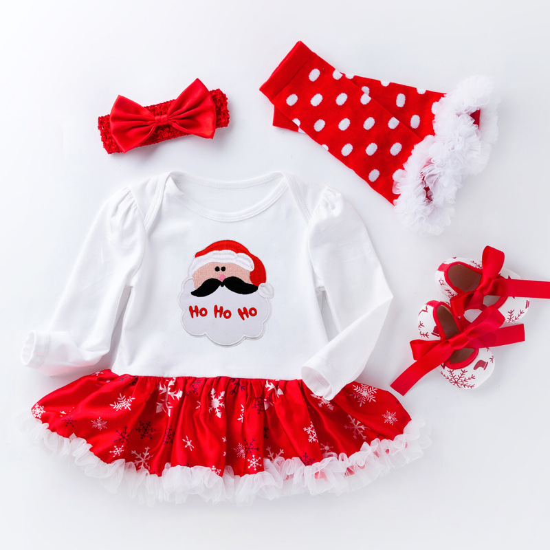 Christmas Girl Baby Long-Sleeve Dress