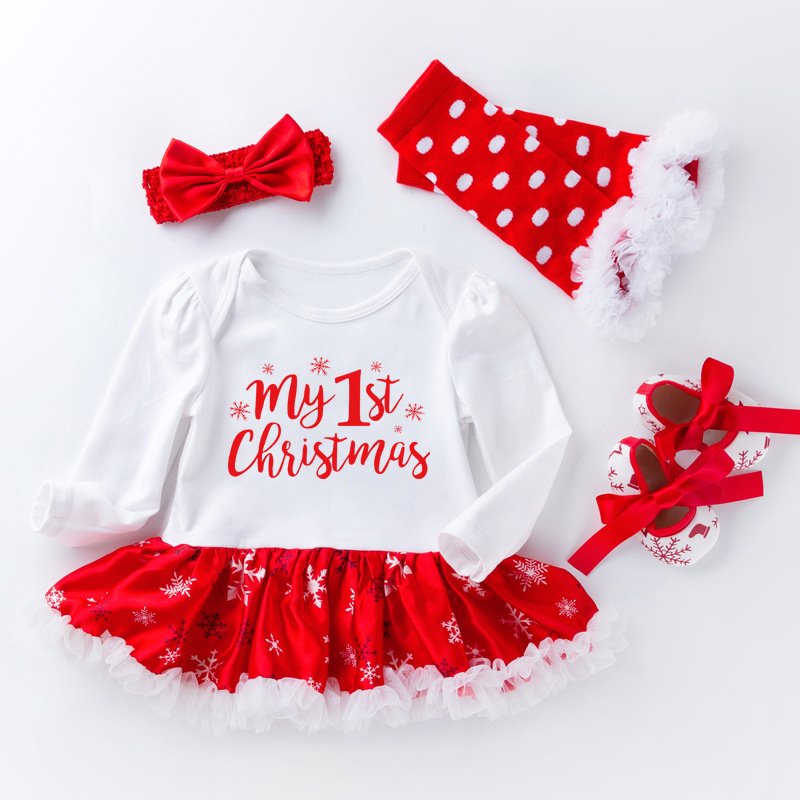 Christmas Girl Baby Long-Sleeve Dress