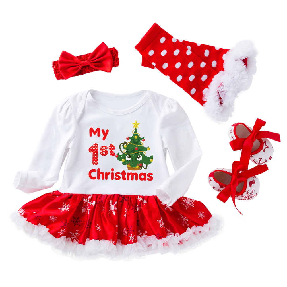 Christmas Girl Baby Long-Sleeve Dress