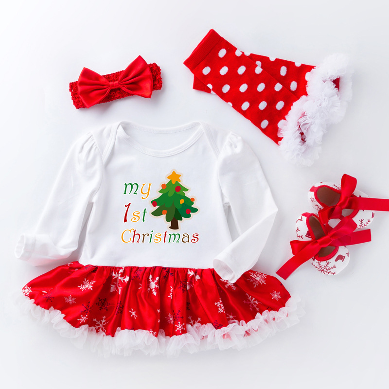 Christmas Girl Baby Long-Sleeve Dress