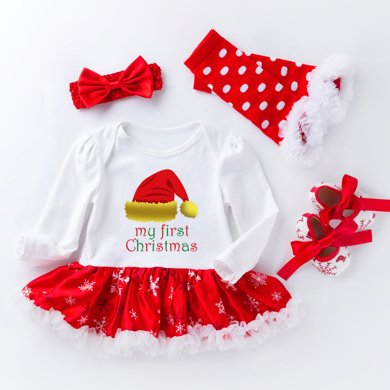 Christmas Girl Baby Long-Sleeve Dress