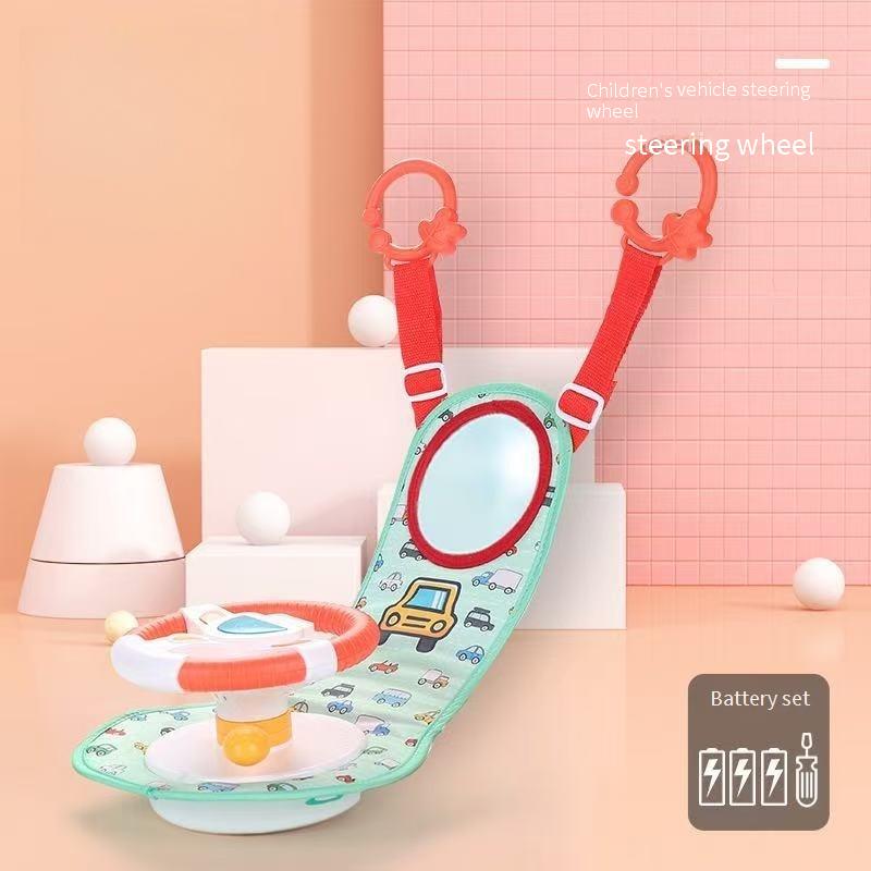 Child Safety Seat Rear-Seat Vehicle Mounted Simulated Steering Wheel Driving Simulation