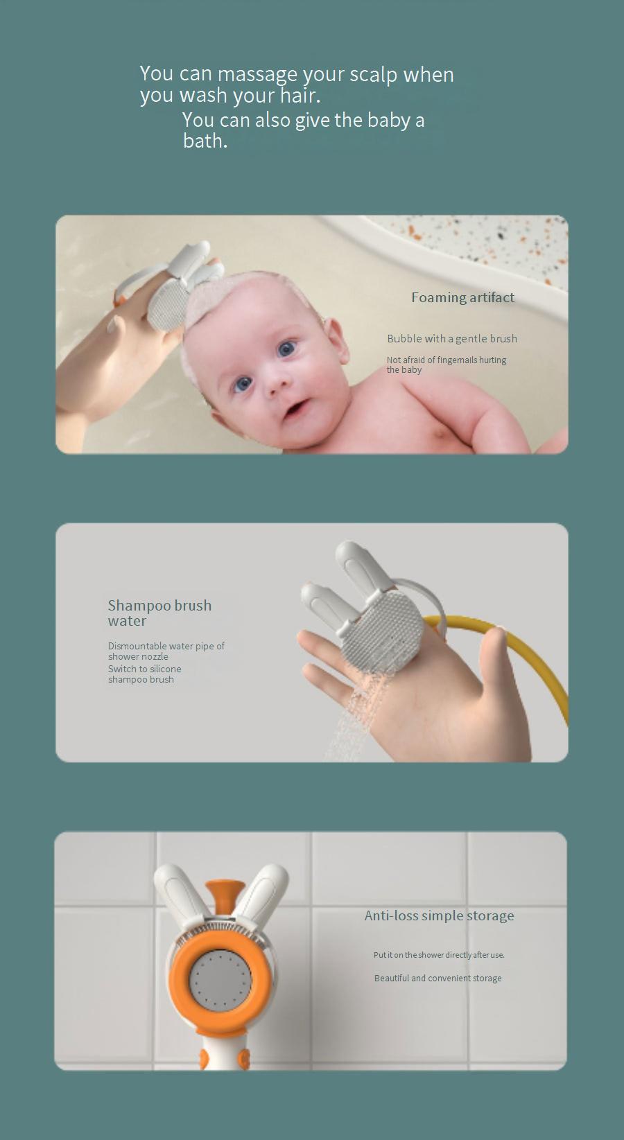 Electric shower head toy, summer water play duck baby spray shower head