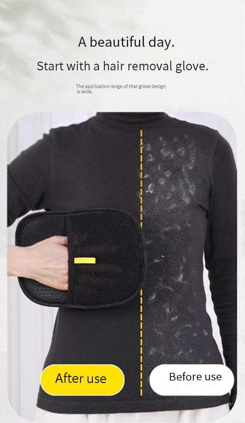 Pet static electricity hair removal gloves, cat hair cleaner