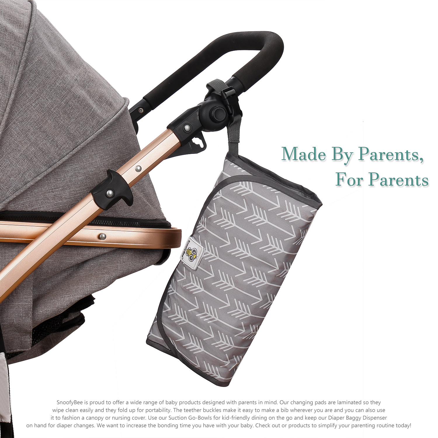 Waterproof baby changing mat/eco-friendly diaper changing pad