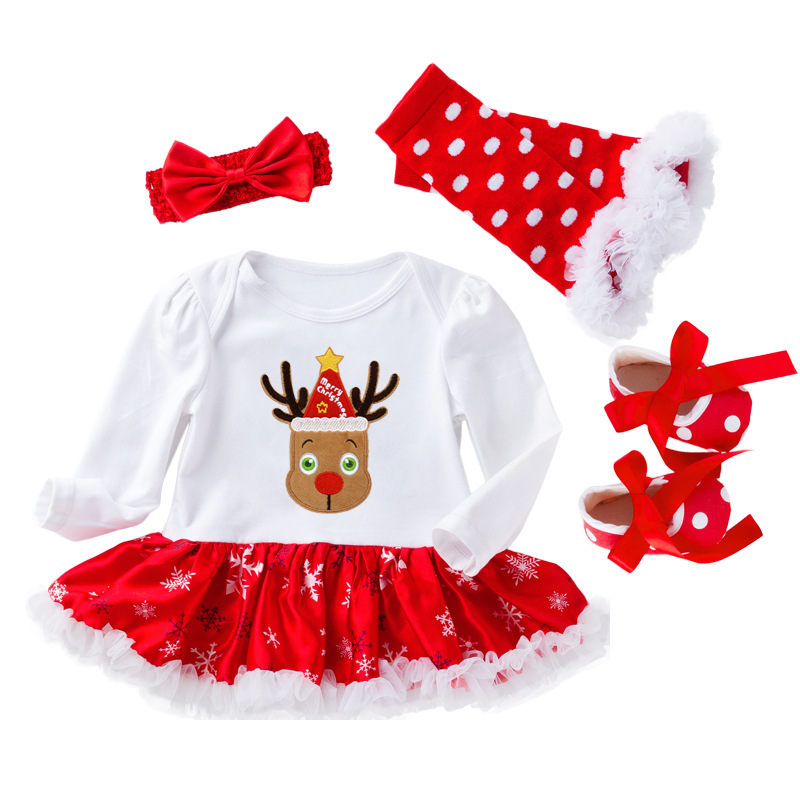 Christmas Girl Baby Long-Sleeve Dress