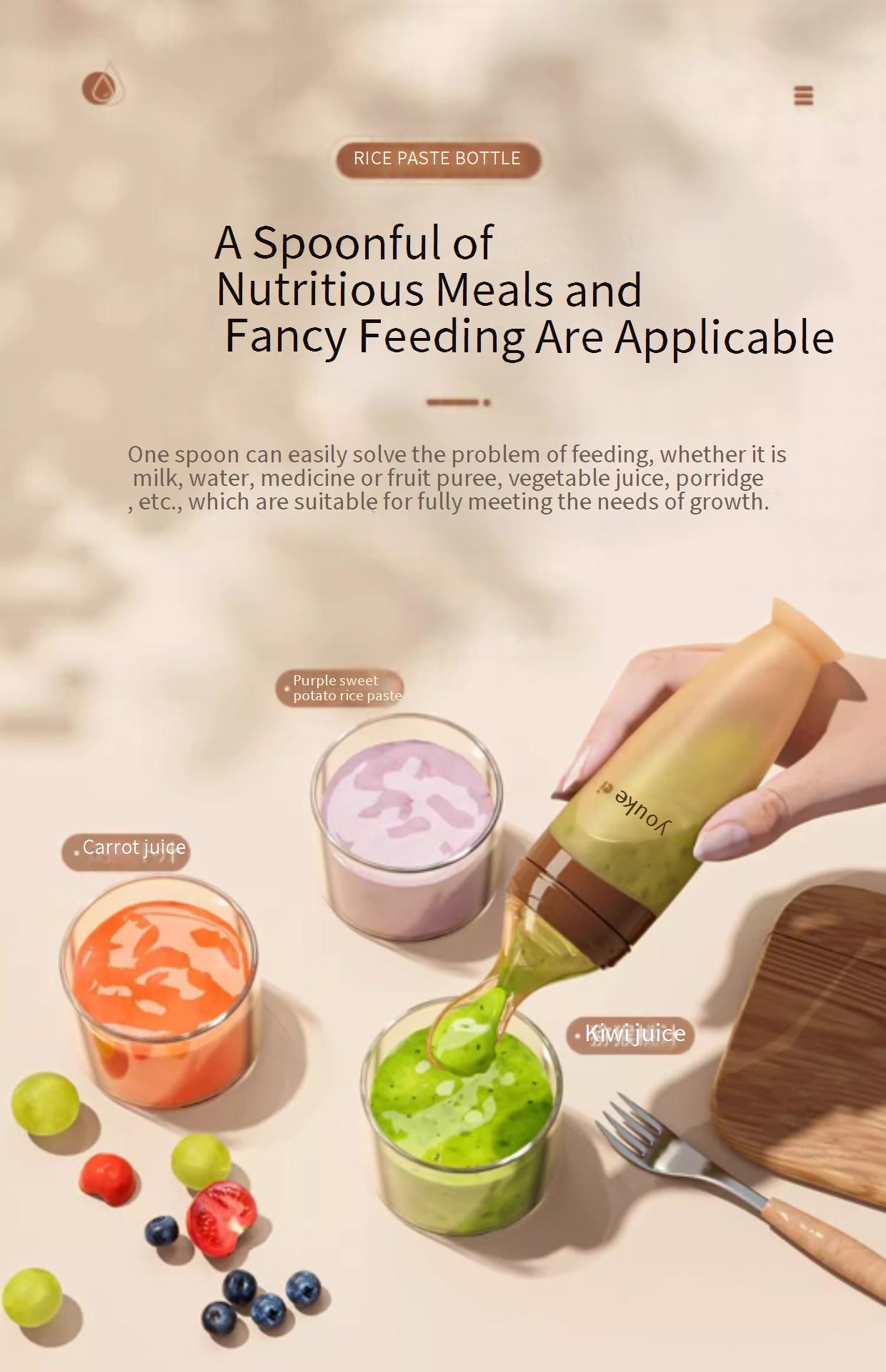 Silicone Baby Food Dispensing Spoon Set