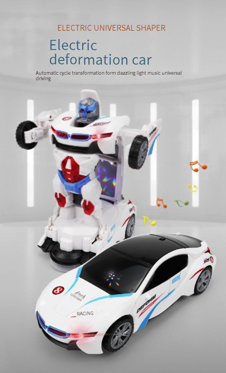 Transforming Rotating Robot Children's Toy Sound and Light Car